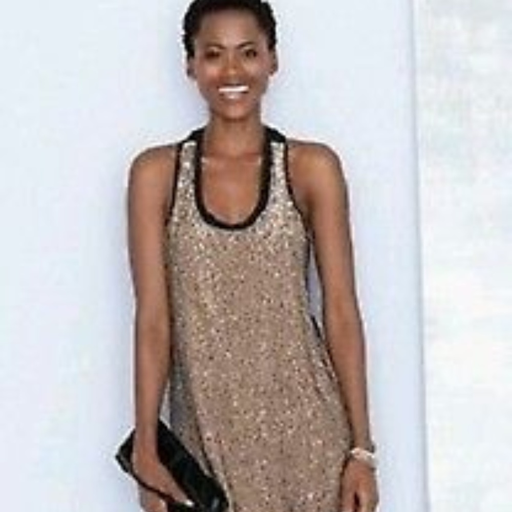 Eileen Fisher Sequin Rivulet Silk Dress